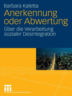 cover image of Anerkennung oder Abwertung